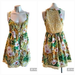derek heart floral boho lace dress